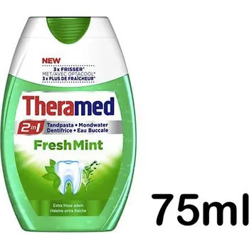 zubní pasta THERAMED 2in1 Zubní pasta + ústní voda FRESH MINT