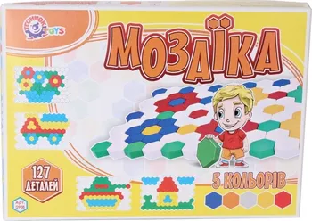 Mozaiková sada Technok Toys Mozaika klobouček 2,5 cm hladký 127 ks