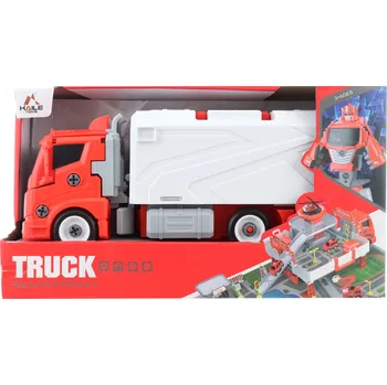 autíčko Kaile Toys Truck Rescue And Protection šroubovací kamion 2v1 červený/bílý