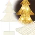 Vánoční osvětlení Stojící dekorace vánoční stromek 39 cm bílý 10 LED teplá bílá