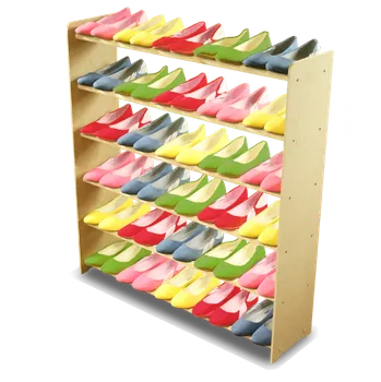 Botník Dřevěný regál na boty RBS-6-90 Borovice Bez povrch. úpravy