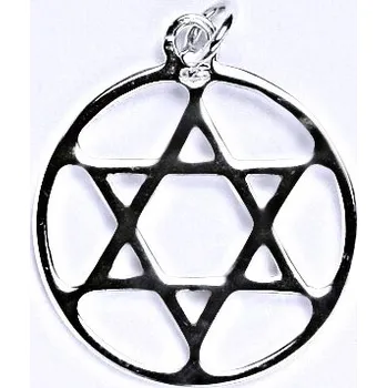 Přívěsek Stříbrný přívěsek Davidova hvězda - P950 (Stříbrná Davidova hvězda)