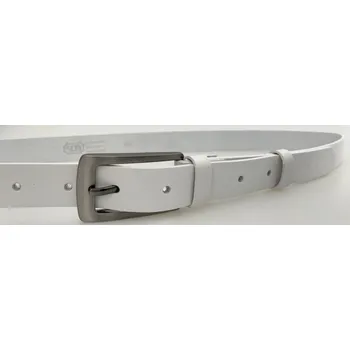 Opasek PENNY BELTS Kožený opasek 176-00 bílý - 100 cm
