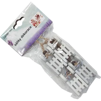 Vánoční dekorace Dřevěný ozdoba sáňky - 4 ks