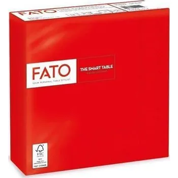 Papírový kapesník Ubrousky "Smart Table", červená, 1/4 skládání, 33 x 33 cm, FATO 82621700