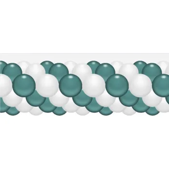 Balónek Balónková girlanda tyrkysovo-bílá 3 m balonky.cz b83023