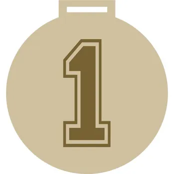 Medaile na krk s gravírovaným číslem 1