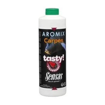 Návnadové aroma Sensas Tekutý posilovač Aromix Carp Tasty Strawberry (jahoda) 500ml