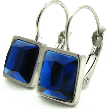 Náušnice Steel Jewelry náušnice Chirurgická ocel MODRÉ dámské 231093 dárkové balení zdarma