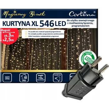 Vánoční dekorace Cortina Vánoční osvětlení světýlka rampouchy 546LED teplá bílá XL