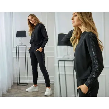 Dámská mikina Bavlněné kalhotys flitry 2449 Latynka Rozměr: M - 38