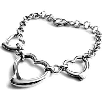 Náramek Steel Jewelry náramek srdce z chirurgické oceli NR150113 dárkové balení zdarma