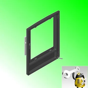 Krbová kamna ROMOTOP Dvířka topeniště pro kamna HARO - v šedé barvě