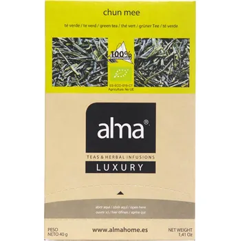 Nápoj Alma CHUN MEE sypaný zelený čaj v pyramidách , 20 sáčků