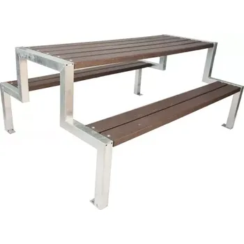 Zahradní lavice Zahradní / parkový set ELLA (s plastovým recyklátem) Patky (přišroubování) 150 cm