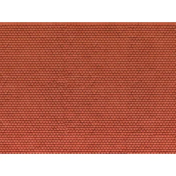 Modelová železnice NOCH 3D kartonová deska, „bobří ocas“ červená