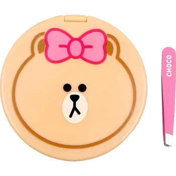 Kosmetické zrcátko LINE FRIENDS CHOCO Zrcátko dvojité + pinzeta