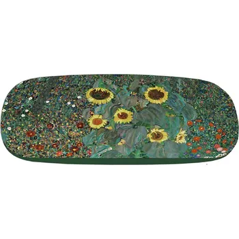 Pouzdro na brýle Plumeria Plu - Pouzdro na brýle s čistícím hadříkem G. Klimt, Garden with Sunflowers - 16x4x6 cm