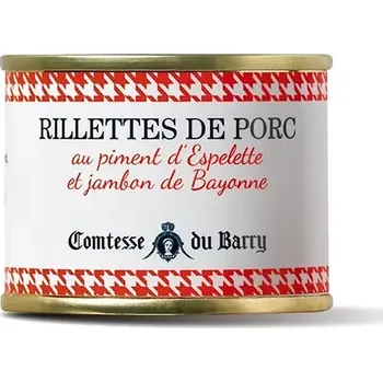 Hotové jídlo Rillettes z&nbsp;vepřového masa s&nbsp;pepřem Espelette a se šunkou Bayonne 70g