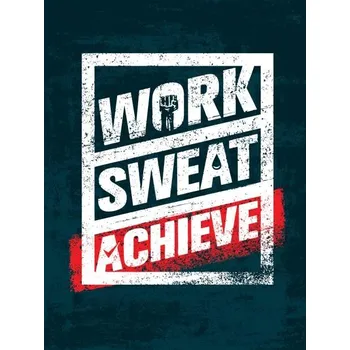 Plakát Plakát, Obraz - Work. Sweat. Achieve. Workout and Fitness, subtropica