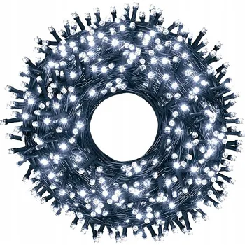 Vánoční dekorace Vánoční světýlka 500LED 25m studená bílá + flash