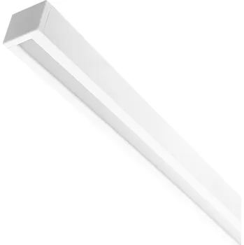 Garnýž Záclonová kolejnice hliníková jednoduchá, 160 cm, 15 × 16 mm, bílá