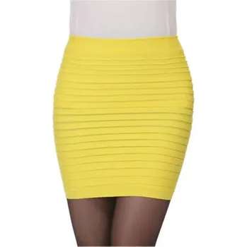 Dámská sukně Sukně vrstvená - Žlutá
