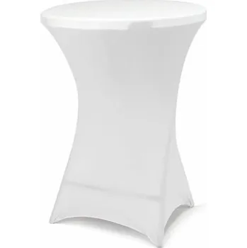 Zahradní stůl Potah pro vysoký stůl, elastický, bílá 80 x 80 x 110 cm
