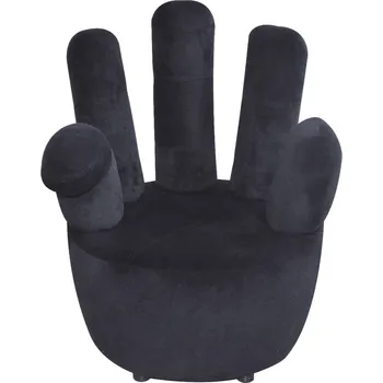 Křeslo Sametové křeslo ve tvaru ruky