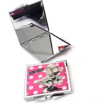 Kosmetické dámské zrcátko Lifetime Beauty v pouzdru, fialové