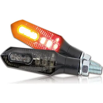 Osvětlení pro motocykl Zadní blinkry na motorku s koncovým a brzdovým světlem "Force", pár