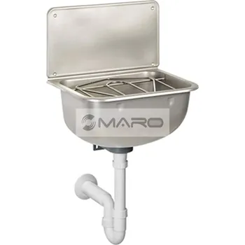 Haas Výlevka Adrian nerezová, nástěnná 45 x 33 cm, včetně roštu, 6204