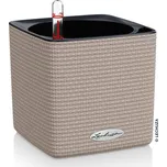 Samozavlažovací květináč Cube Color, průměr 14 cm, písková béžová