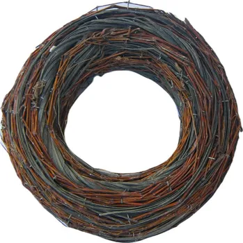 Věnec mix šedá + natural 35 cm