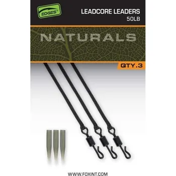 FOX - Montáž Naturals Leadcore Leaders 75 cm 50 lb 3 ks