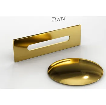 Besco Akrylátová obdélníková vana Vica Slim Plus 170x80, s přepadem Rozměry (cm): 170x80, Typ a barva výpustě: Alcaplast Click-Clack se šterbinovým přepadem, zlatá