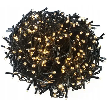 Vánoční dekorace Cortina Vánoční osvětlení řetěz světýlka 600LED venkovní teplá bílá + časovač + flash