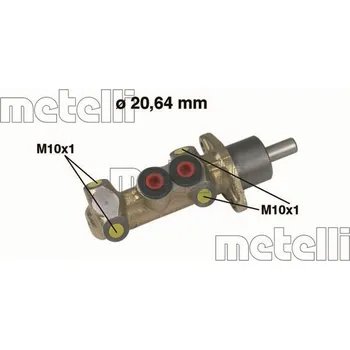 Brzdový válec Hlavní brzdový válec METELLI 05-0044