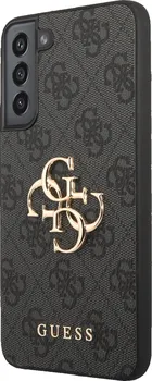Pouzdro na mobilní telefon Guess PU 4G Metal Logo pro Samsung Galaxy S23 Plus šedé