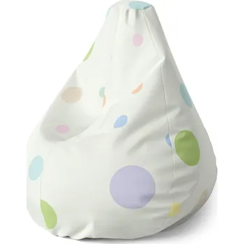 Sedací pytel Sablio Sedací vak Pear Tříbarevné puntíky - 70 x 95 x 15 cm