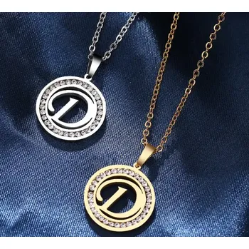 Náhrdelník Řetízek s přívěskem D, Varianta Zlatá