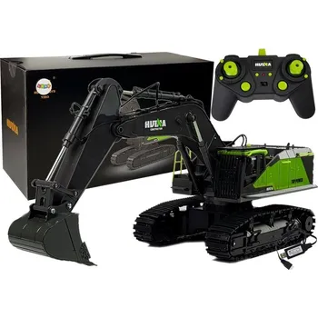 RC model auta Dálkově ovládané rypadlo model 1593 HuiNa zelené 1:14