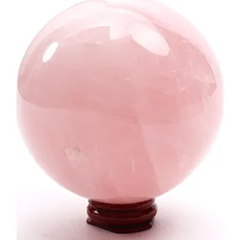 Drahý kámen Magieprirody.cz Růženín koule 85 mm 874 g přírodní kámen + dřevěný podstavec #B138