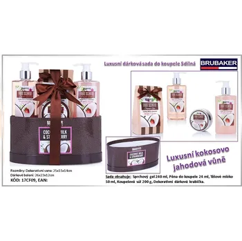 Tělové mléko BRUBAKER BC COCONUT MILK•STRAWBERRY 5 dílná krab