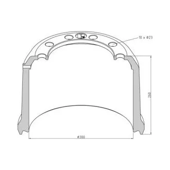 Brzdový buben Brzdový buben BPW 300x215x260/190/225/23x10 8995
