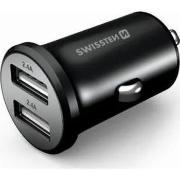 Swissten CL ADAPTÉR 2x USB 4,8A METAL ČERNÝ (ECO BALENÍ)
