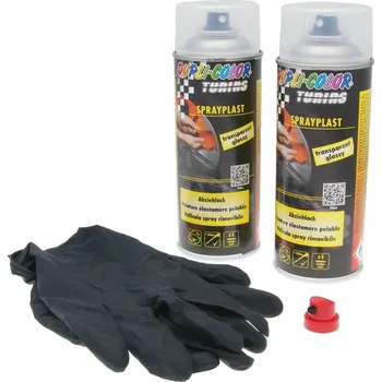Stavebniny Sloupávací lak Dupli-Color Sprayplast průhledná lesklá 2x400ml 33698-TR-SET