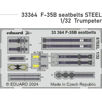Plastikový model Eduard 1/32 F-35B seatbelrs STEEL (TRUMPETER)