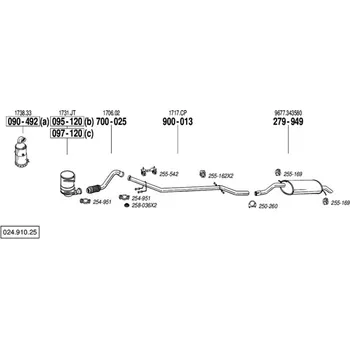 Výfukový systém držák Bosal 255-542