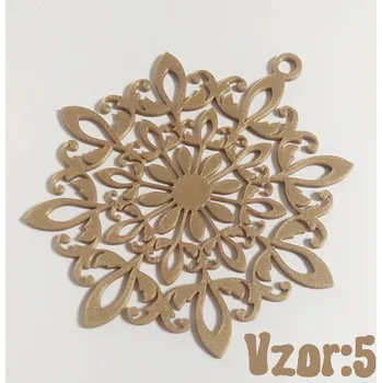 Sněhová vločka 5 - plastová dekorace - Bílá